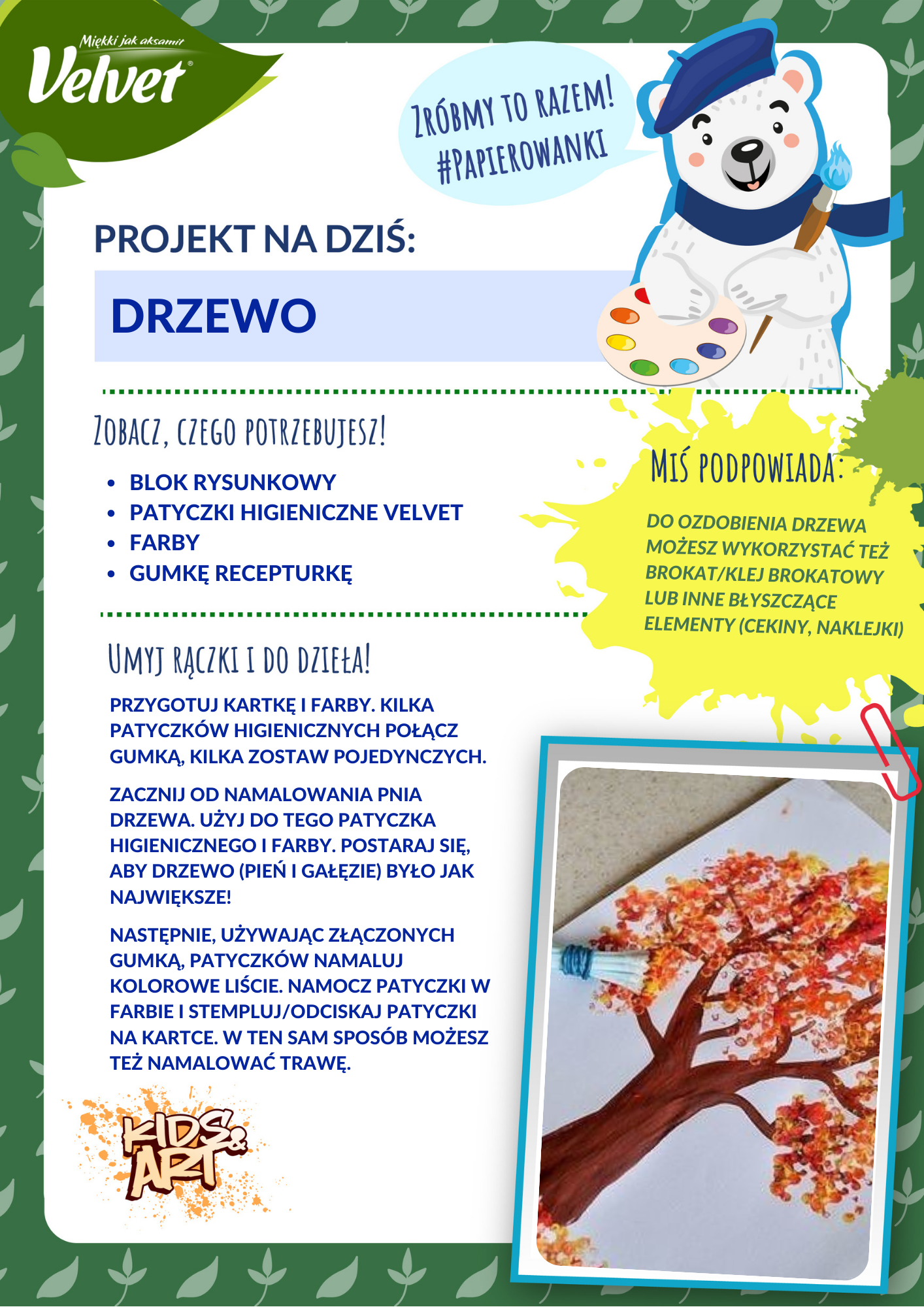 Papierowanki Misia Velvetusia Drzewo Program Edukacyjny Zdrowo I